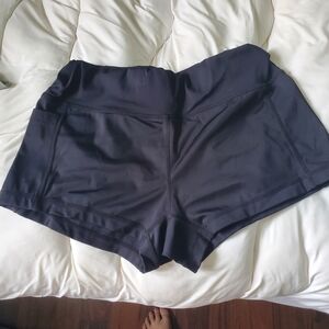 Black Performance Bike Shorts with Smooth Finish